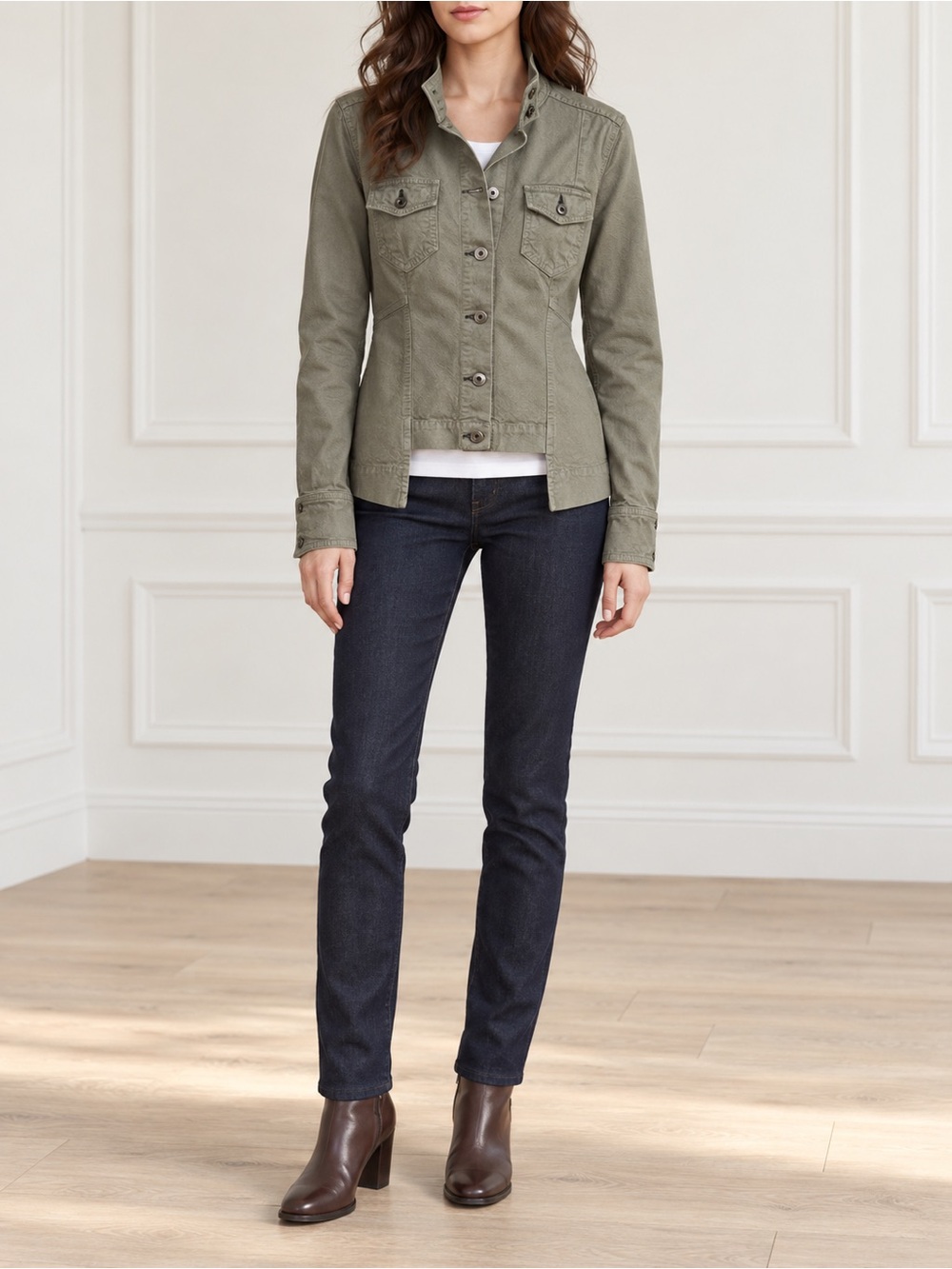 Rag & Bone Chamberlain Jacket Size XS Army Olive Green Cotton Military Utility - Picture 5 of 15